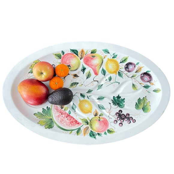 Vintage Italian Large Hand-Painted Platter by Nasco - Picture 2 of 11